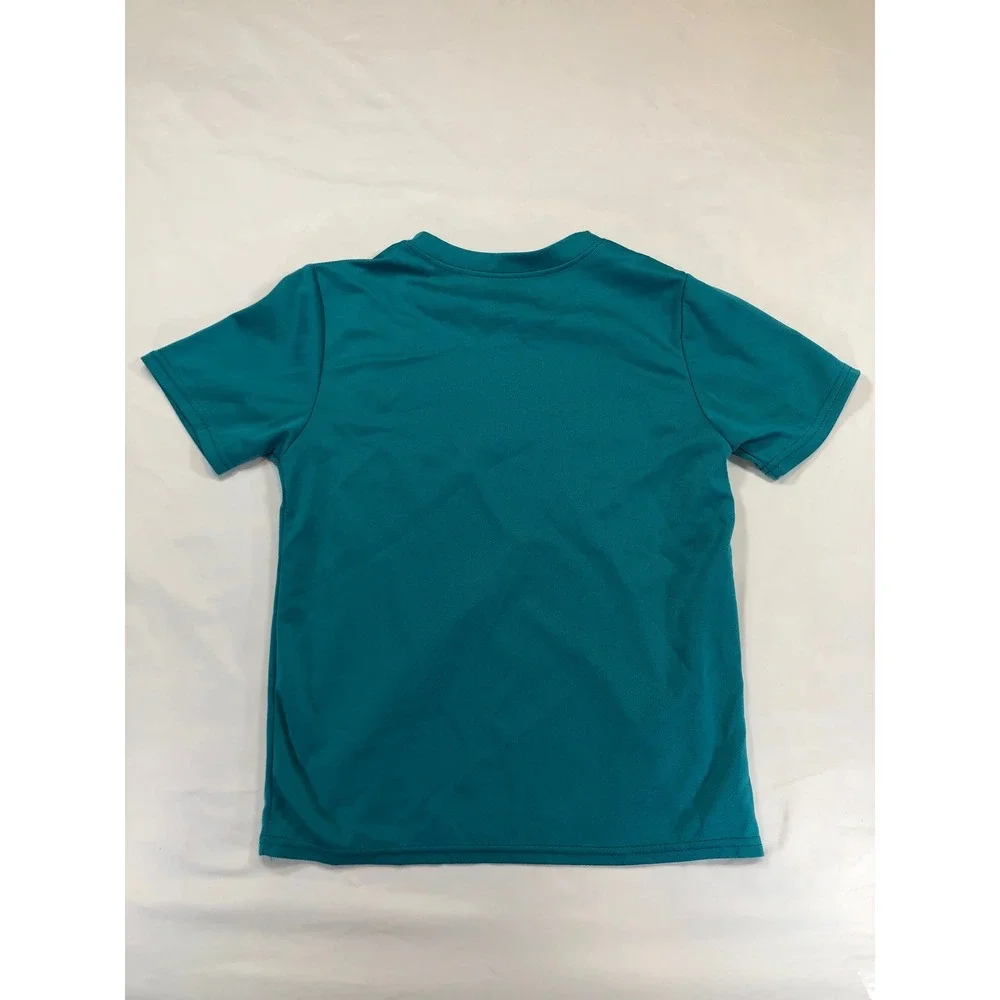 Real Essentials kids Activewear T-Shirt Set 4 Pack Medium Black Green Teal White